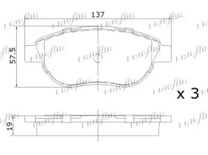 FRIGAIR pd04509 -  Комплект тормозных колодок, дисковый тормоз
