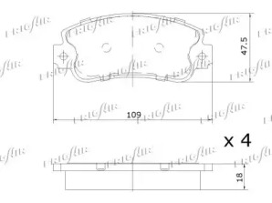 FRIGAIR pd04510 -  Комплект тормозных колодок, дисковый тормоз