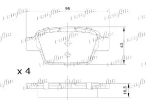 FRIGAIR pd04511 -  Комплект тормозных колодок, дисковый тормоз