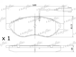 FRIGAIR pd04516 -  Комплект тормозных колодок, дисковый тормоз