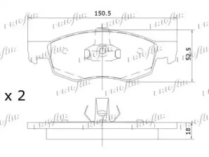 FRIGAIR pd04518 -  Комплект тормозных колодок, дисковый тормоз