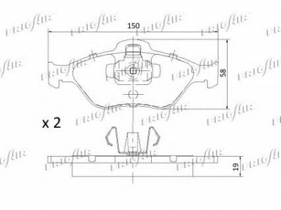 FRIGAIR pd05502 -  Комплект тормозных колодок, дисковый тормоз