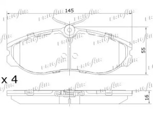 FRIGAIR pd05503 -  Комплект тормозных колодок, дисковый тормоз