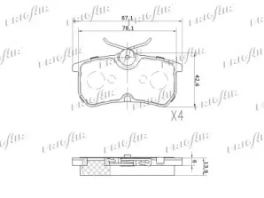 FRIGAIR pd05510 -  Комплект тормозных колодок, дисковый тормоз