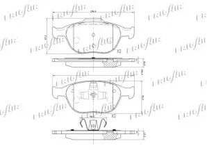 FRIGAIR pd05511 -  Комплект тормозных колодок, дисковый тормоз