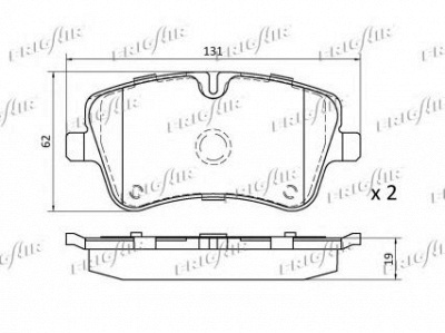 FRIGAIR pd06501 -  Комплект тормозных колодок, дисковый тормоз