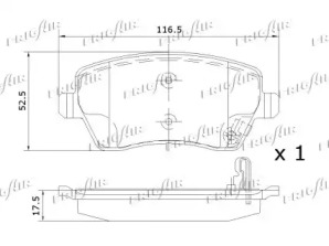 FRIGAIR pd07502 -  Комплект тормозных колодок, дисковый тормоз