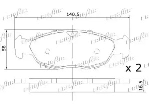 FRIGAIR pd07506 -  Комплект тормозных колодок, дисковый тормоз
