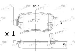 FRIGAIR pd07507 -  Комплект тормозных колодок, дисковый тормоз