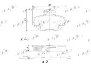 FRIGAIR pd09504 -  Комплект тормозных колодок, дисковый тормоз