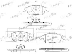 FRIGAIR pd09510 -  Комплект тормозных колодок, дисковый тормоз
