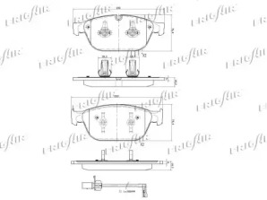 FRIGAIR pd10512 -  Комплект тормозных колодок, дисковый тормоз