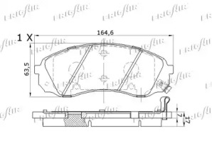 FRIGAIR pd28510 -  Комплект тормозных колодок, дисковый тормоз