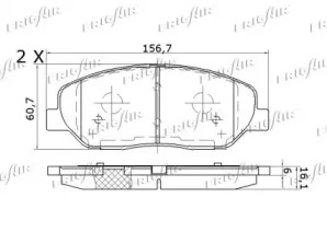 FRIGAIR pd28512 -  Комплект тормозных колодок, дисковый тормоз