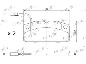 FRIGAIR pd40501 -  Комплект тормозных колодок, дисковый тормоз