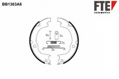 FTE bb1363a6 -  Комплект тормозных колодок, стояночная тормозная система