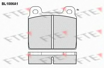 FTE bl1006a1 -  Комплект тормозных колодок, дисковый тормоз
