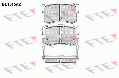 FTE bl1015a2 -  Комплект тормозных колодок, дисковый тормоз