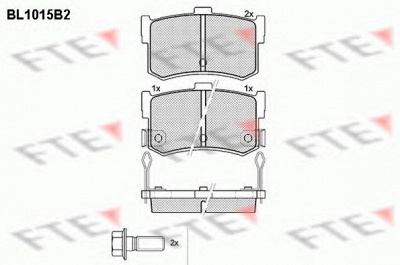 FTE bl1015b2 -  Комплект тормозных колодок, дисковый тормоз