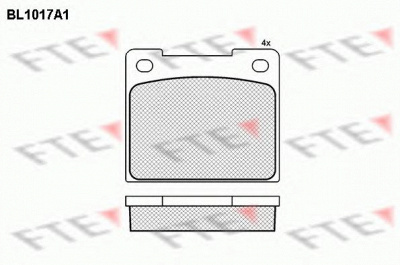 FTE bl1017a1 -  Комплект тормозных колодок, дисковый тормоз