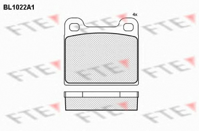 FTE bl1022a1 -  Комплект тормозных колодок, дисковый тормоз