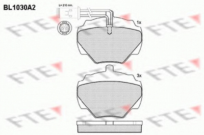 FTE bl1030a2 -  Комплект тормозных колодок, дисковый тормоз