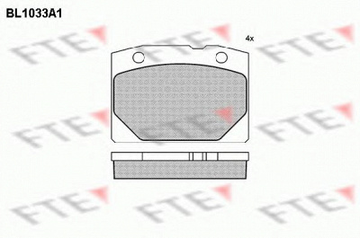 FTE bl1033a1 -  Комплект тормозных колодок, дисковый тормоз