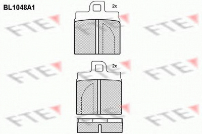FTE bl1048a1 -  Комплект тормозных колодок, дисковый тормоз