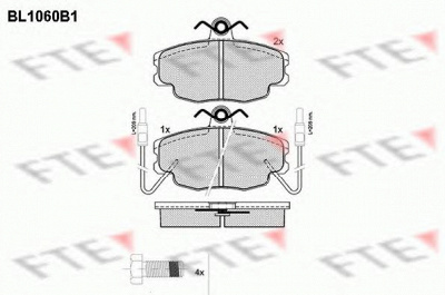 FTE bl1060b1 -  Комплект тормозных колодок, дисковый тормоз