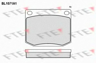 FTE bl1071a1 -  Комплект тормозных колодок, дисковый тормоз