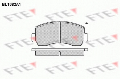FTE bl1082a1 -  Комплект тормозных колодок, дисковый тормоз