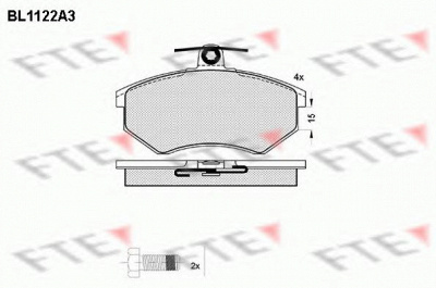 FTE bl1122a3 -  Комплект тормозных колодок, дисковый тормоз