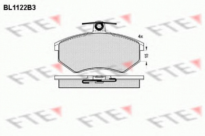 FTE bl1122b3 -  Комплект тормозных колодок, дисковый тормоз