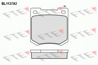 FTE bl1127a2 -  Комплект тормозных колодок, дисковый тормоз
