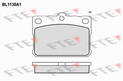 FTE bl1130a1 -  Комплект тормозных колодок, дисковый тормоз