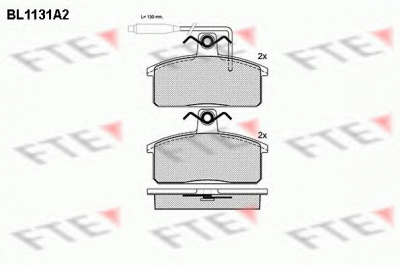 FTE bl1131a2 -  Комплект тормозных колодок, дисковый тормоз