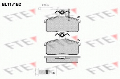 FTE bl1131b2 -  Комплект тормозных колодок, дисковый тормоз