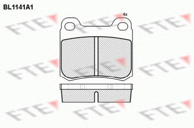 FTE bl1141a1 -  Комплект тормозных колодок, дисковый тормоз