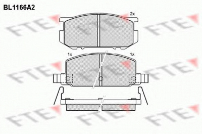 FTE bl1166a2 -  Комплект тормозных колодок, дисковый тормоз