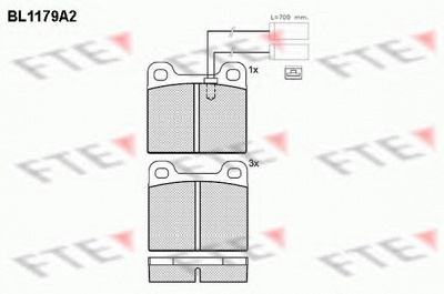 FTE bl1179a2 -  Комплект тормозных колодок, дисковый тормоз