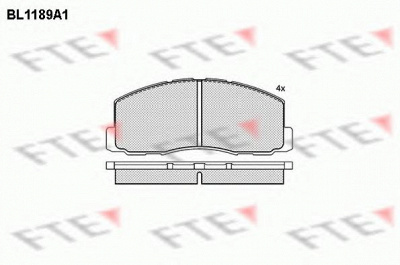 FTE bl1189a1 -  Комплект тормозных колодок, дисковый тормоз