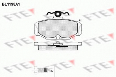 FTE bl1198a1 -  Комплект тормозных колодок, дисковый тормоз