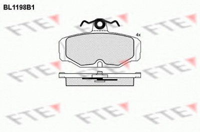 FTE bl1198b1 -  Комплект тормозных колодок, дисковый тормоз