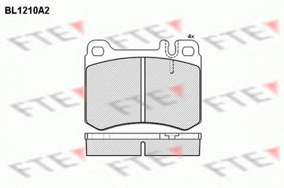 FTE bl1210a2 -  Комплект тормозных колодок, дисковый тормоз