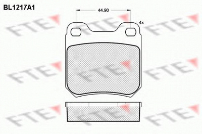 FTE bl1217a1 -  Комплект тормозных колодок, дисковый тормоз