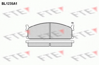 FTE bl1235a1 -  Комплект тормозных колодок, дисковый тормоз