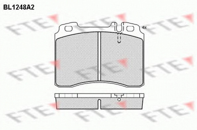 FTE bl1248a2 -  Комплект тормозных колодок, дисковый тормоз