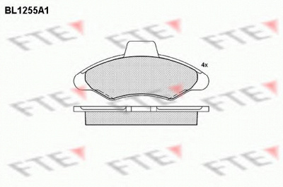FTE bl1255a1 -  Комплект тормозных колодок, дисковый тормоз