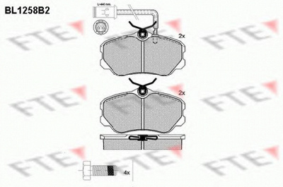 FTE bl1258b2 -  Комплект тормозных колодок, дисковый тормоз