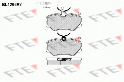 FTE bl1266a2 -  Комплект тормозных колодок, дисковый тормоз